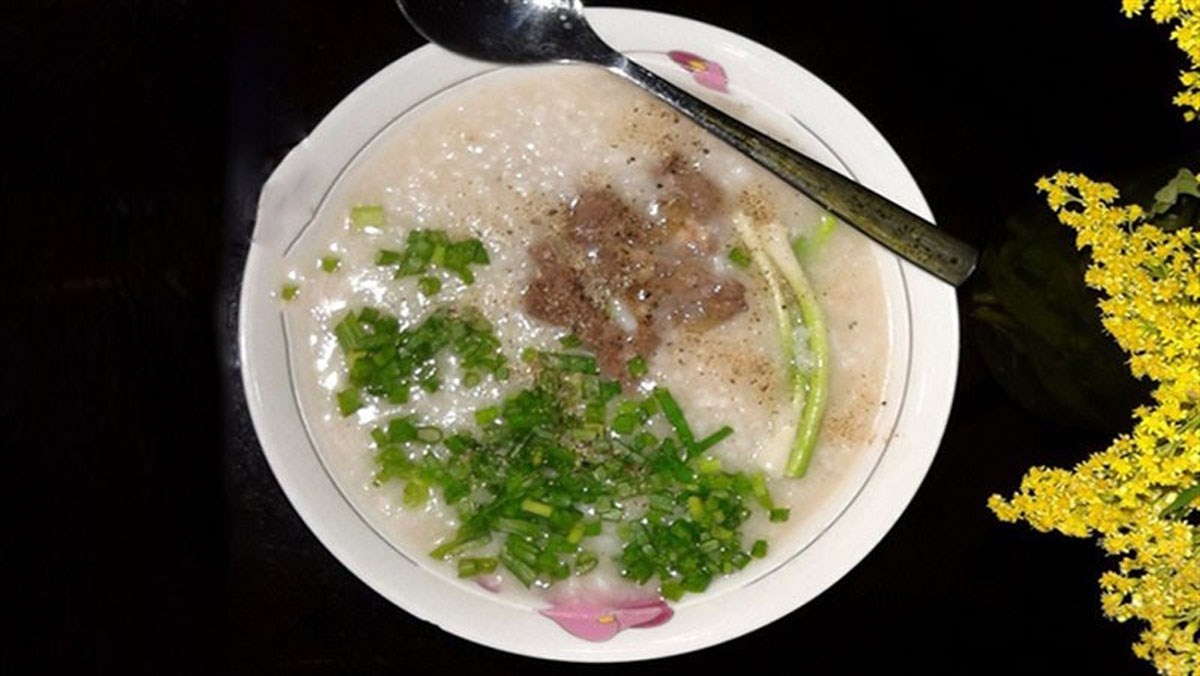 Cháo tim cật heo