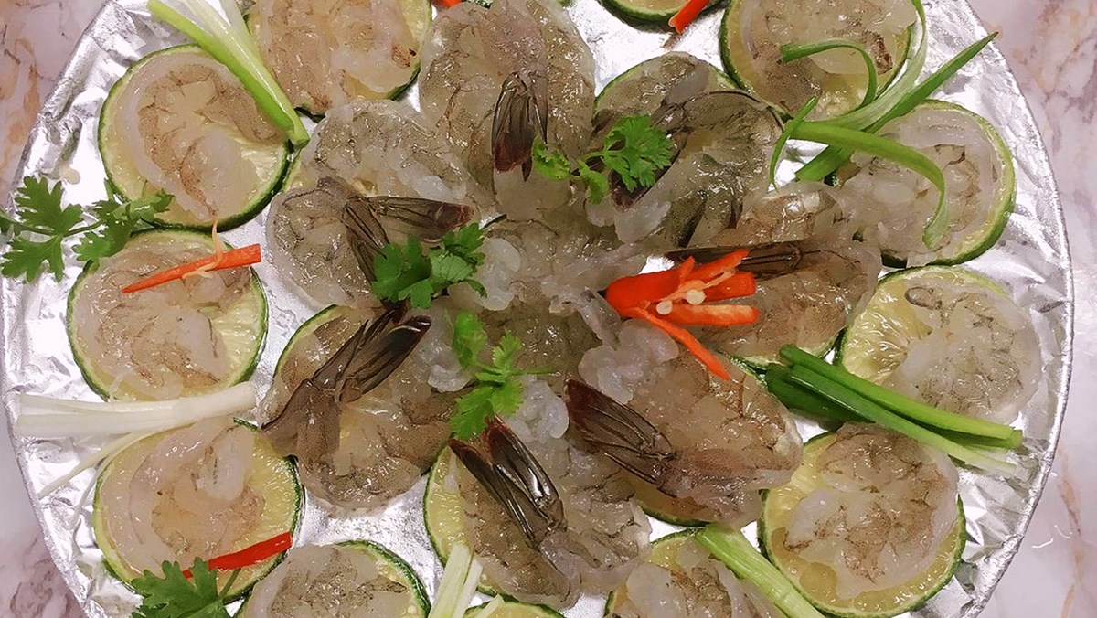 Sashimi tôm sú