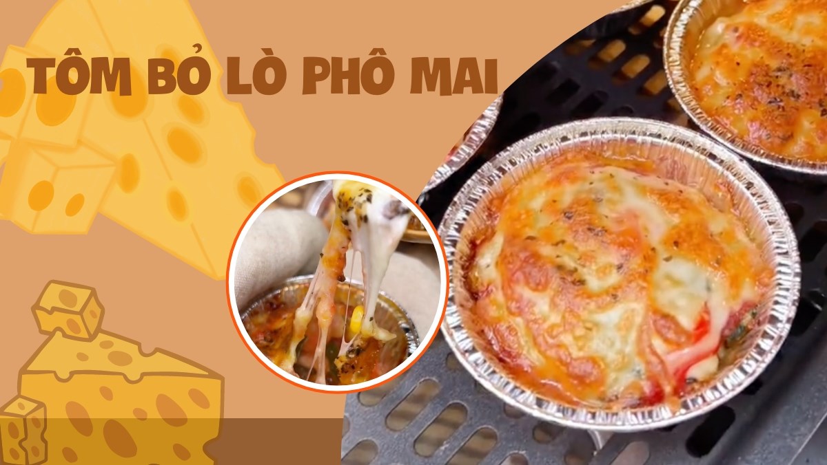 Tôm bỏ lò phô mai (công thức từ kênh tiktok Vào bếp cùng KitchenAZ)