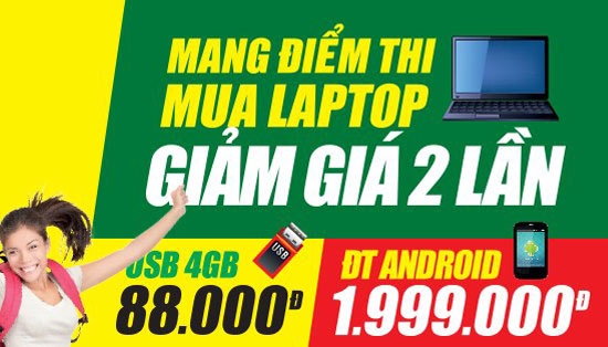 Bring test scores to buy Laptop – Discount 2 times