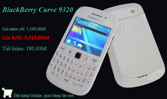 BlackBerry Curve 9320 khuyến mãi lên đến 1 triệu đồng