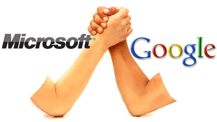  Microsoft va Google