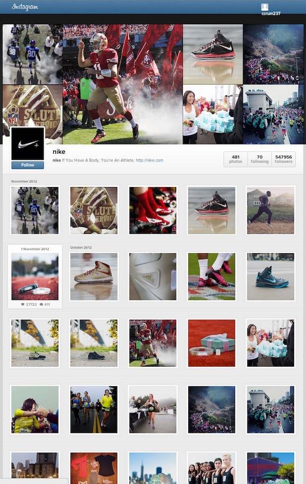 Instagram nền web