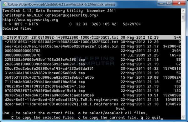 TestDisk – tốt nhưng chỉ có thể hoạt động bằng lệnh TestDis