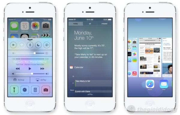 iOS 7 thiết kế hiện đại