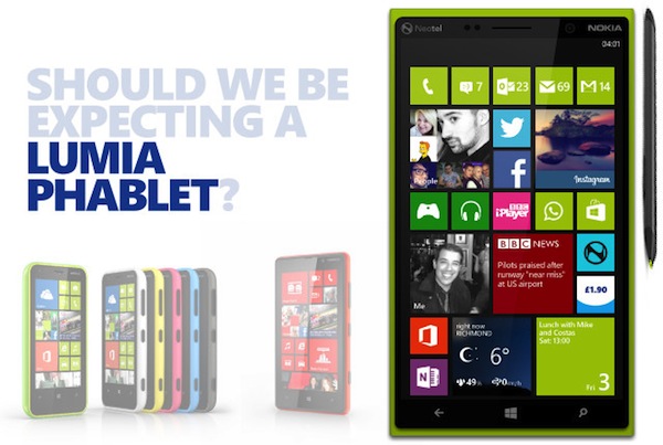 Nokia Lumia phablet sẽ có màn hình 5.5 inch?