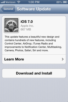 Nâng cấp iOS 7