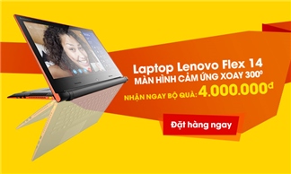 Đặt trước Laptop Lenovo Flex 14 màn hình xoay 300 độ, nhận bộ quà trị giá 4,000,000đ