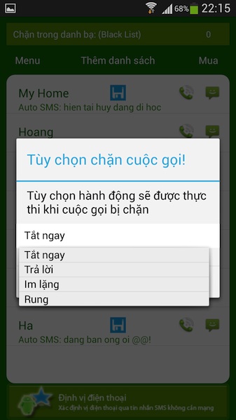 Ứng dụng chắn cá đòi và tin cẩn nhắn nhe thuần Việt cho Android.