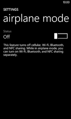 AirPlane trên Windows Phone