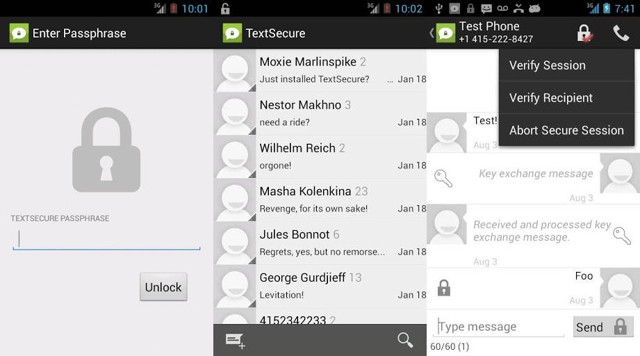 Mã hóa tin nhắn sẽ sớm thành tiêu chuẩn trên Android textsecure
