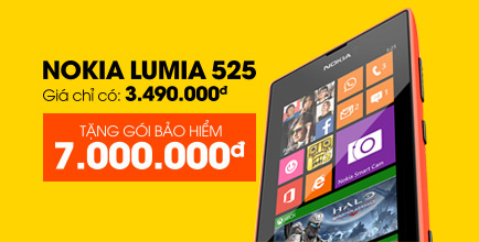 Nokia Lumia 525 - Giá cực tốt - Tặng gói bảo hiểm 7 triệu đồng