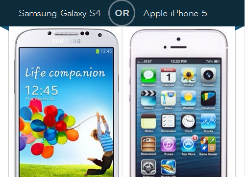 Galaxy S4 vs iPhone 5