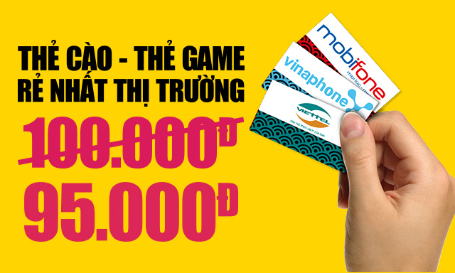 Thẻ cào - Thẻ Game rẻ nhất thị trường