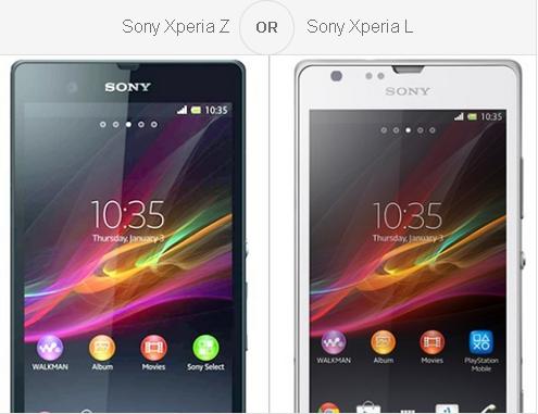 Sony Xperia Z vs Sony Xperia L 