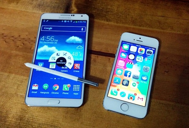 Galaxy Note 3 và iPhone 5S