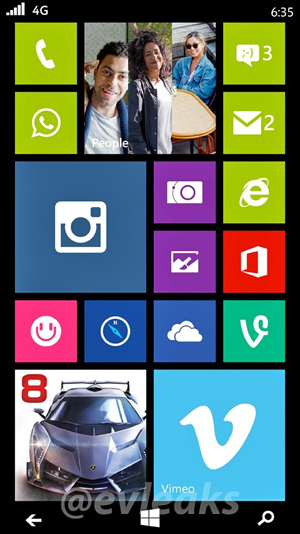 Ảnh chụp màn hình hé lộ nhiều thông tin về Lumia 635