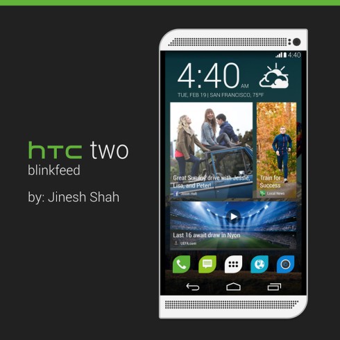 Bản dựng HTC Two hình chiếc lá cực độc