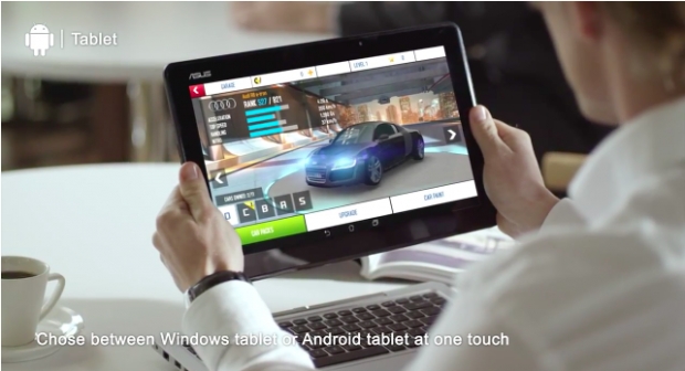Ảnh Asus Transformer Book Duet được chụp lại từ video clip