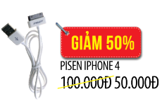 Cáp điện thoại Pisen iPhone4 mới đến 90% - Giảm 50% Cáp điện thoại Pisen iPhone4 mới đến 90% - Giảm 50%