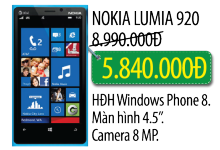 Điện thoại đã dùng Nokia Lumia 920 - Giảm ngay 3,150,000đ Điện thoại đã dùng Nokia Lumia 920 - Giảm ngay 3,150,000đ