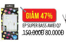 Tai nghe EP Super Bass Awei Q7 mới đến 90% - Giảm 47% Tai nghe EP Super Bass Awei Q7 mới đến 90% - Giảm 47%