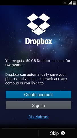 ... và cả ứng dụng Dropbox