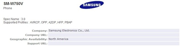 Tài liệu bị rò rỉ của SM- W750V
