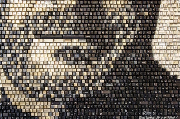 Tái hiện chân dung Steve Jobs qua 6000 phím desktop