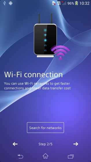 Bật Wifi để giúp việc truy nhập vào tài khoản Sony và các đối tác khác được nhanh chóng hơn