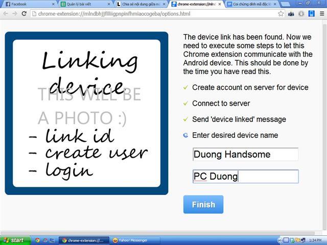 Enter desired device name
