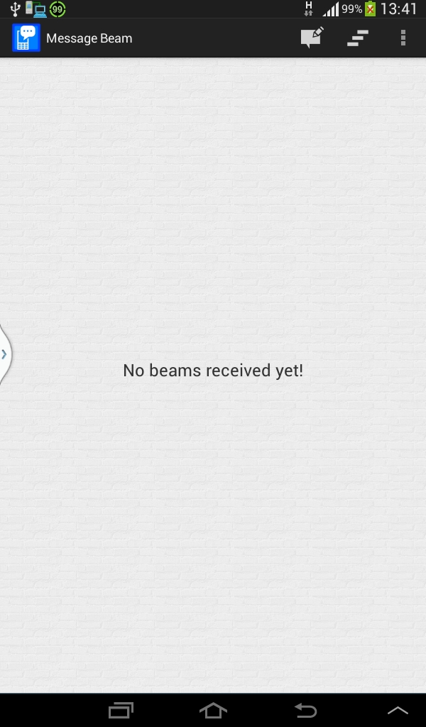 Giao diện của Message Beam trên Android