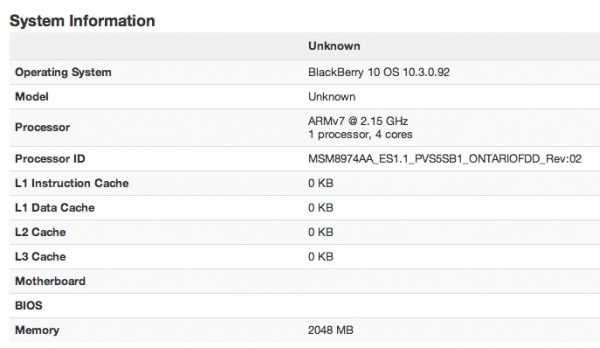 Thông tin cấu hình được cho là của Ontario, thông qua ứng dụng Geekbench 3