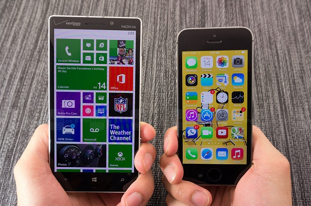 iPhone 5s va Lumia Icon