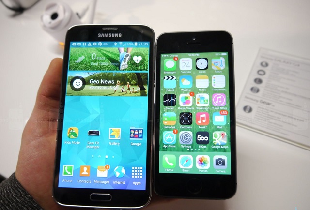 Galaxy S5 và iPhone 5S