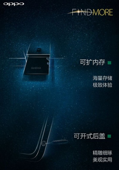 Find 7 sẽ có khe microSD và dụng cụ mở mặt sau