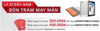Cùng Lenovo Lì Xì Đầu Năm Đón Trăm May Mắn