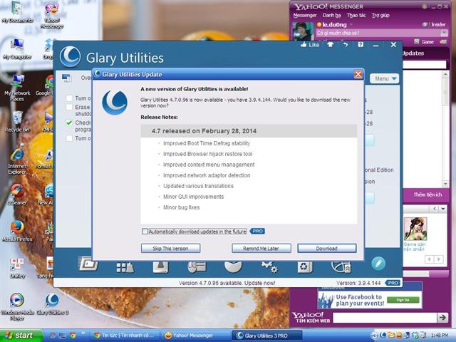 Một hộp thoại hiện ra, bạn bấm chọn Skip this version