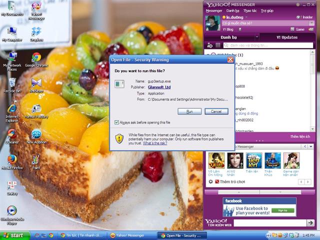 Sau khi tải về hoàn tất, bạn nhấn Run và cài đặt phần mềm như bình thường