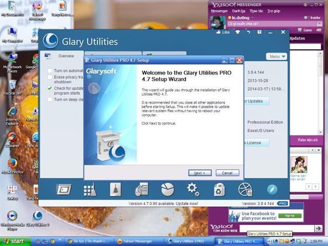Sau khi hoàn tất việc đăng ký, hệ thống phần mềm sẽ hiển thị hộp thoại nâng cấp phần mềm lên phiên bản mới nhất. Lúc này bạn hãy đồng ý và cài đặt bình thường