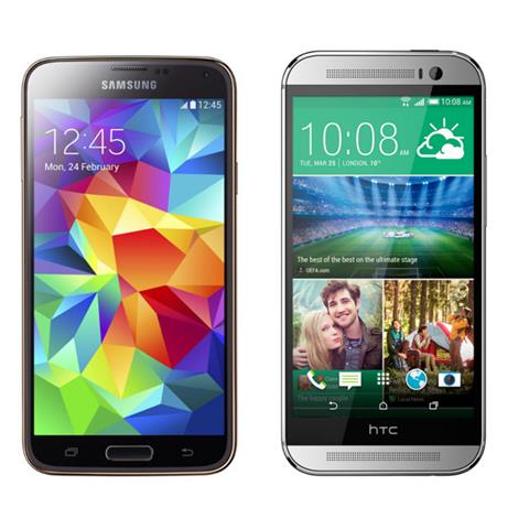 Samsung Galaxy S5 so với HTC One M8