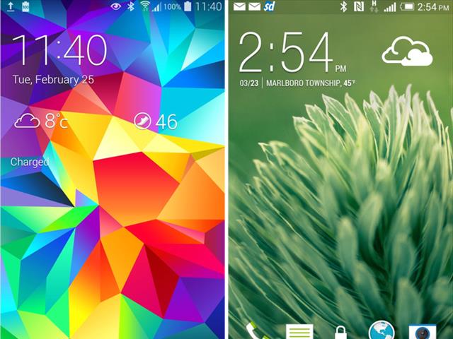 Samsung Galaxy S5 so với HTC One M8