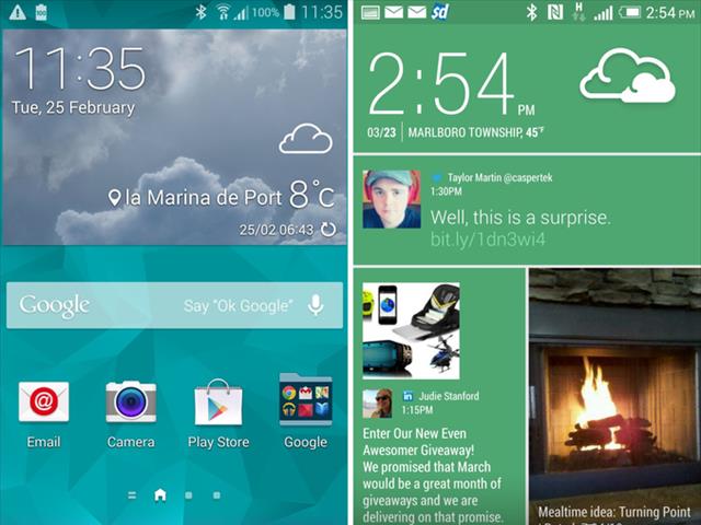 Samsung Galaxy S5 so với HTC One M8