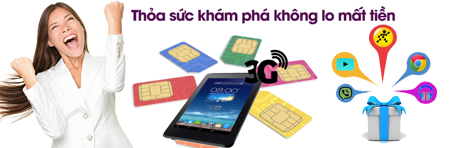 Thông tin chương trình khuyến mãi tặng SIM 3G cho các dòng máy tính bảng có chức năng 3G