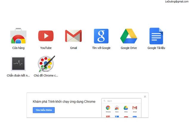 Quá trình thêm tiện ích mở rộng hoàn tất. Sau đó, bạn click chọn phím tắt Chrome Theme để tiếp tục