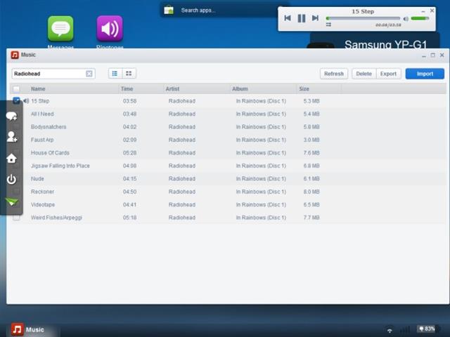 Bạn có thể chọn và nghe tất cả các bạn nhạc bên trong thiết bị Android ngay trên trình duyệt