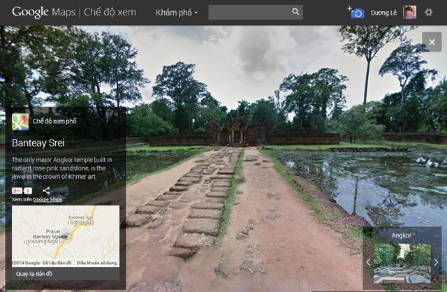 Bắt đầu tiến vào ngôi đền Banteay Srei