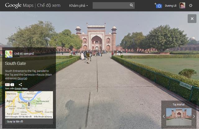 Cổng chính (darwaza) vào Taj Mahal