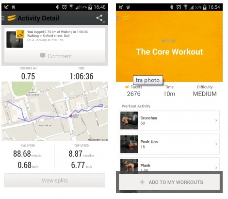 Ứng dụng Tribesports Training