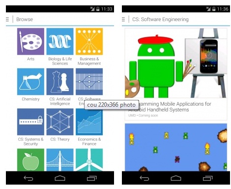 Ứng dụng Android của trang web học tập nổi tiếng thế giới Coursera.com